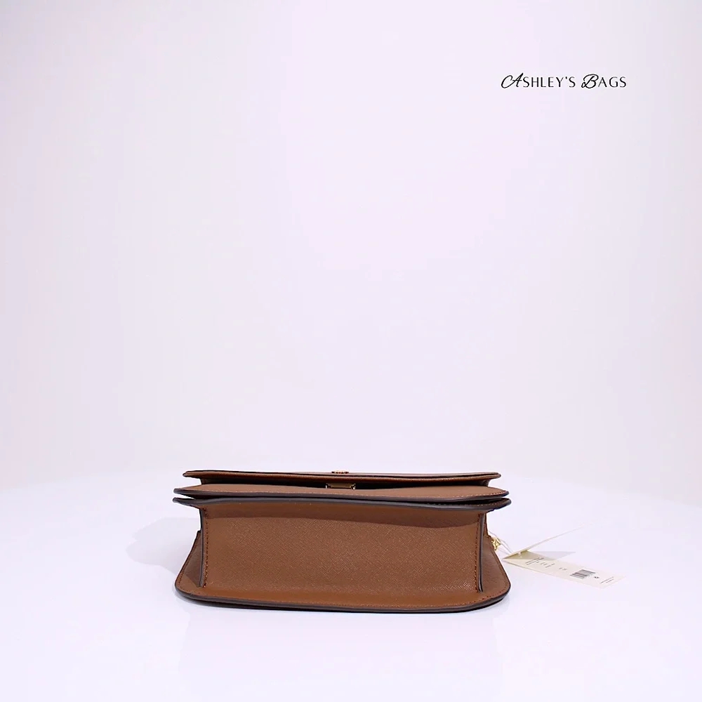 Tory Burch Emerson East West Flap Shoulder Bag Crossbody & Card Holder Moose - Picture 7 of 15